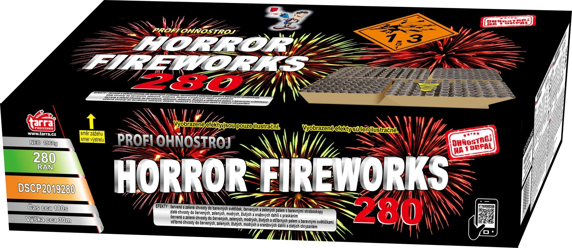 PROFI SLOŽENÝ OHŇOSTROJ HORROR FIREWORKS 280 RAN 1/1