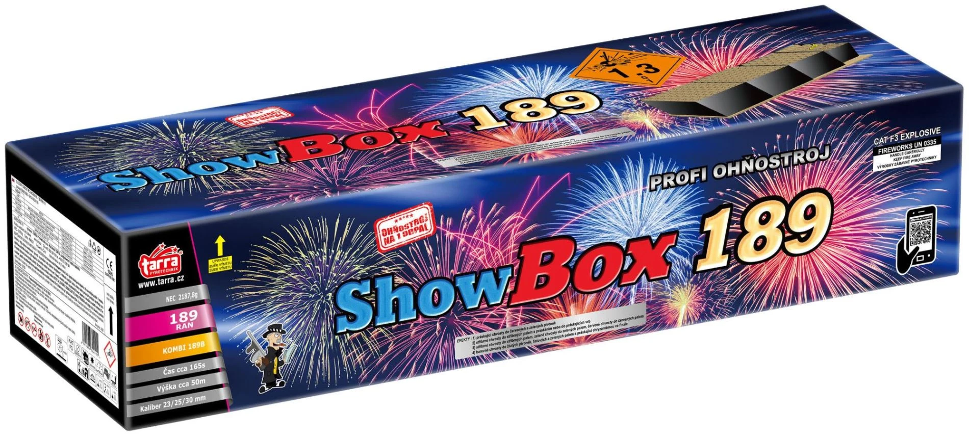 PROFI SLOŽENÝ OHŇOSTROJ  SHOWBOX 189 RAN 1/1