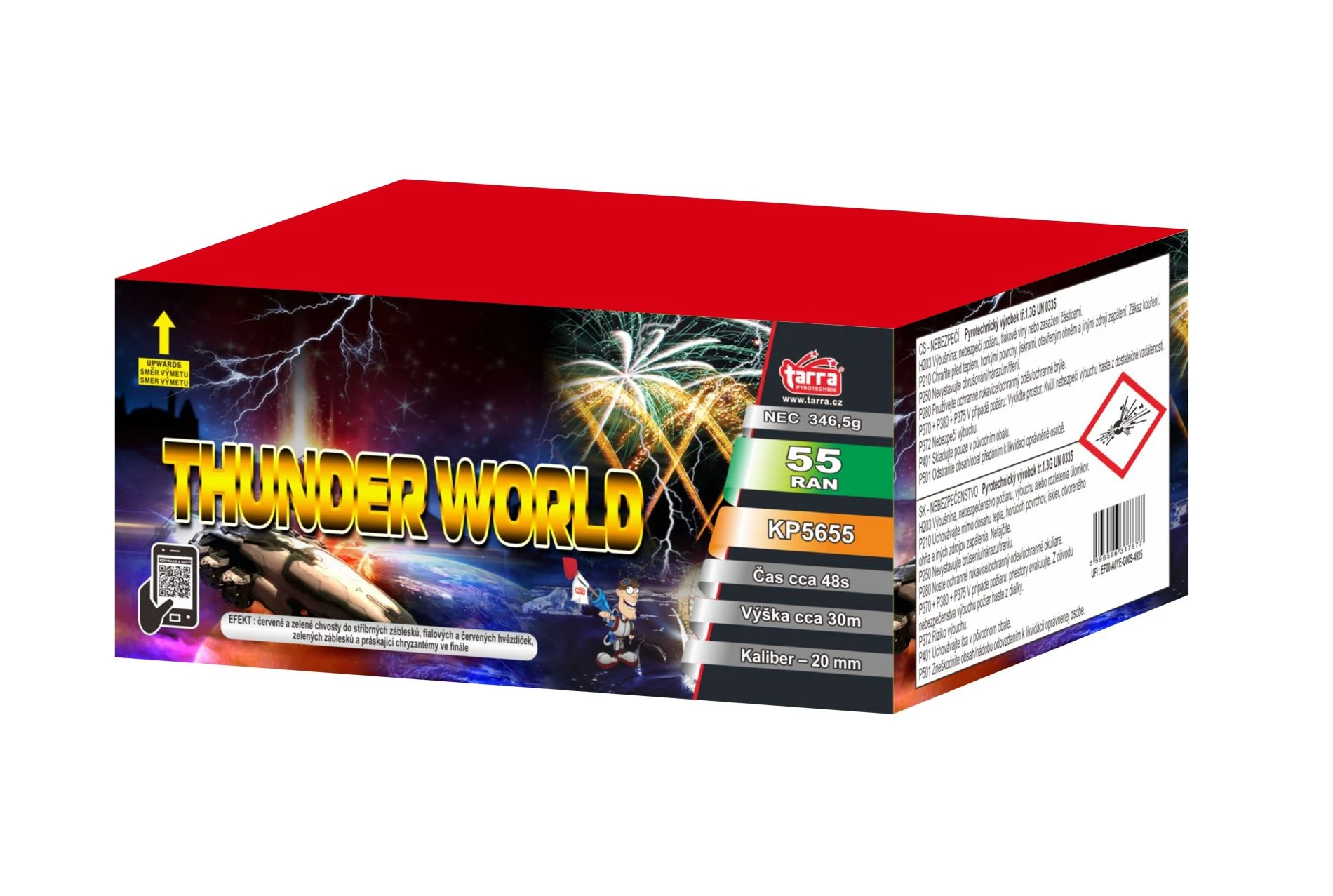 BATERIE VÝMETNIC THUNDER WORLD 55 RAN 8x1