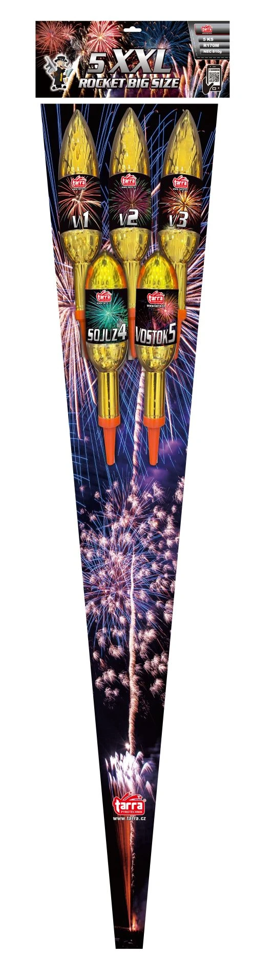 RAKETY 5XXL ROCKET BIG SIZE 8/5 - 5 ks